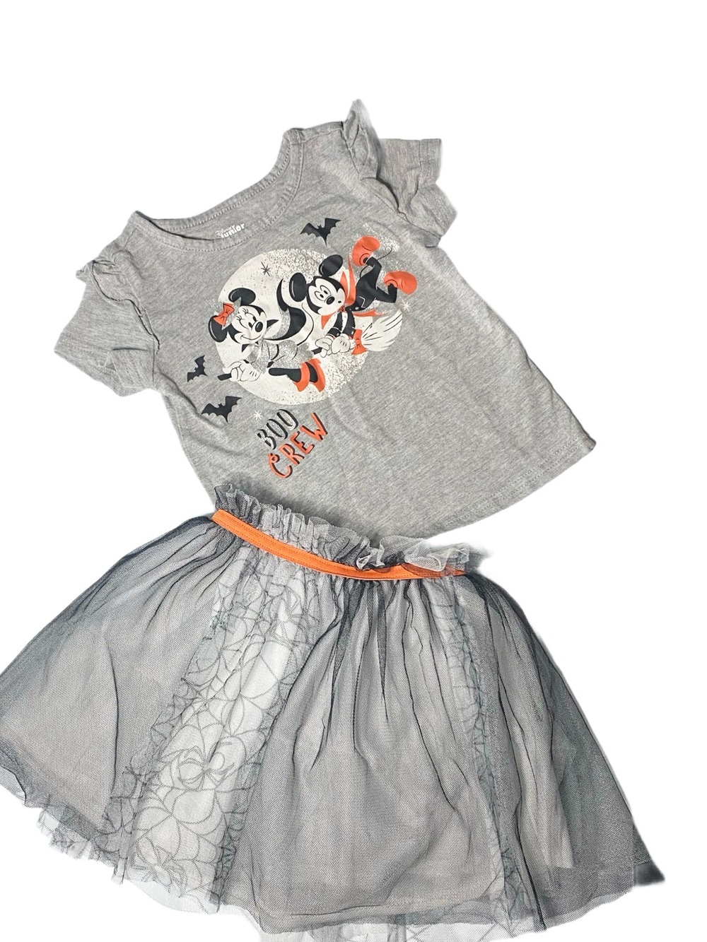 Disney Halloween Mickey & Minnie 'Boo Crew' Tee and Tulle Skort Set Size 2T - Picture 2 of 8